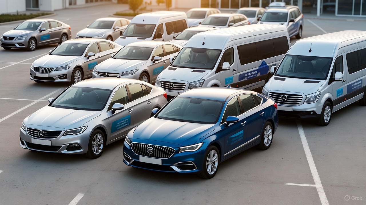 Professional fleet management - modern business vehicles